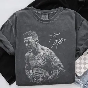 Comfort Colors, Dustin Poirier T-Shirt UFC MMA The Diamond Dustin Poirier Tee, Ultimate Fighting Championship Graphic Tee for UFC & Sports