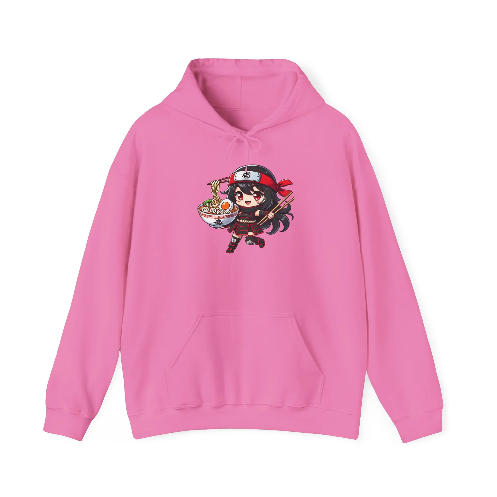 Ninja Girl Ramen Hoodie, Japanese Food Lover Gift, Anime Hooded Sweatshirt, Ramen Noodles Apparel, Cozy Hoodie, Asian Cuisine Pullover