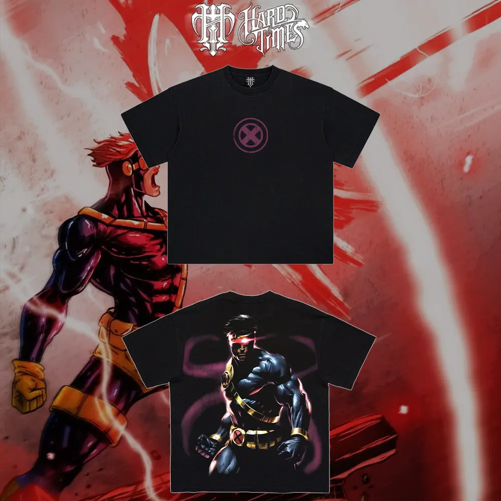 HardTimesClothing - Cyclops The Mutants X-Force Gothic Graphic T Shirt, Retro Vintage Black Tee, Dark Streetwear Shirt, Superhero Comic Style Graphic Top, Unisex Casual Short Sleeve, Oversized Fashion Tee, Gift for Men, Gift for Women