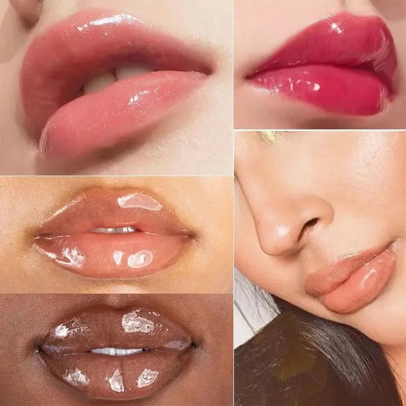 Moisturizing Gloss Plumping Lip Gloss Lip Plumper Makeup Glitter Nutritious Liquid Lipstick Cherry Mineral Oil Clear Lip Gloss Moisture Color Cosmetic Moisturize Moisturizer Hydrate Hydrating Glossy Lip Care Smooth