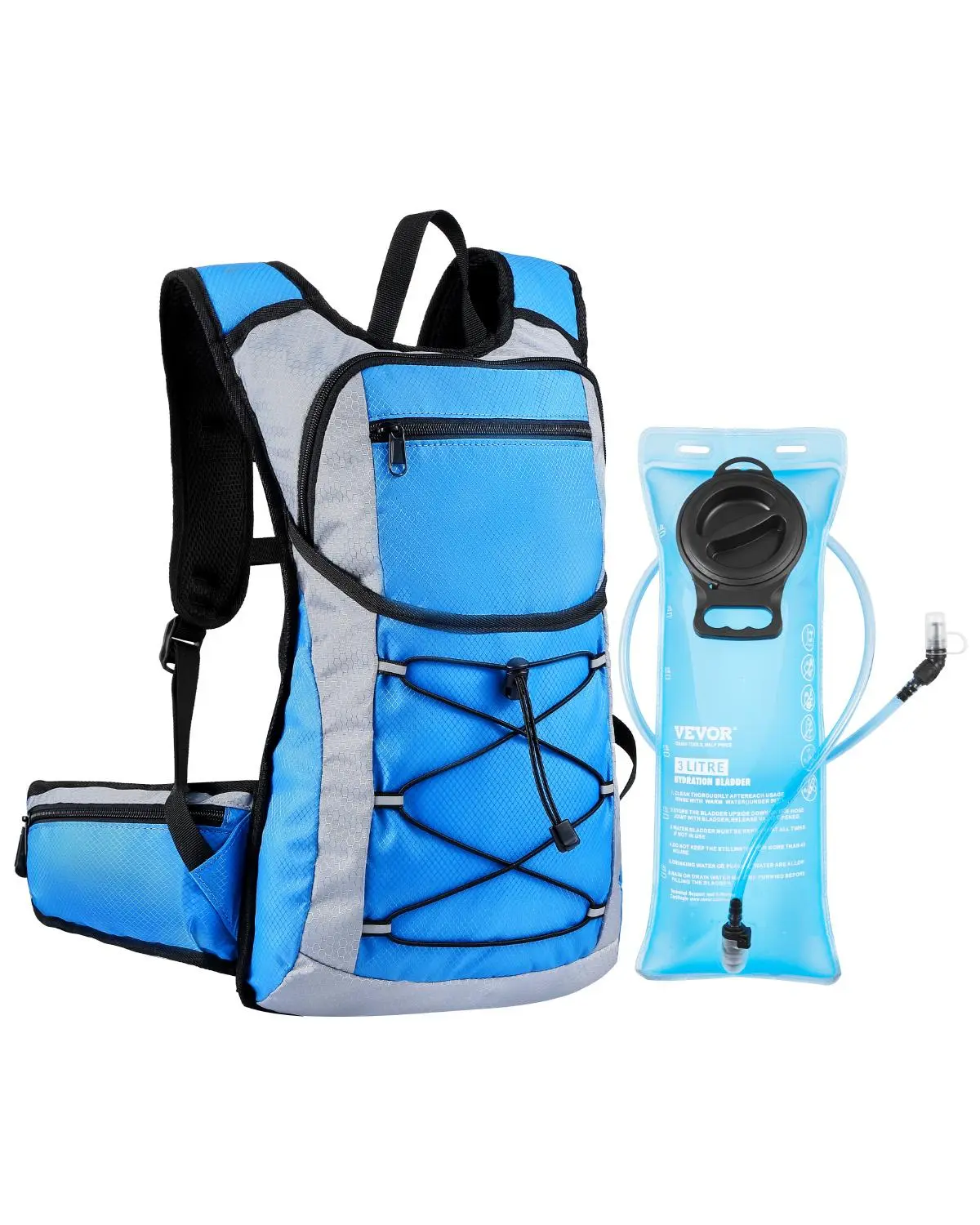 【SummerFinds】VEVOR Hydration Backpack,  , 15L Insulated Hydration Pack Backpack with 3L TPU Water Bladder, Hiking Water Backpack with Storage for Men Women, Hydro Water Daypack for Hiking Running Cycling Camping