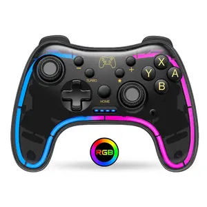 Switch Controller for Switch/OLED/Lite, Replacement for Switch Pro Controller Support PC & Android/iOS with Cool RGB LED, Wireless Switch Controller with Turbo,Vibration