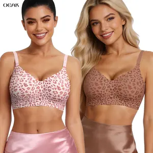 OEAK Womens Jelly Bra Seamless No Underwire Comfort Bras Buttery Soft Wireless Bralette Full Coverage Everyday Bra