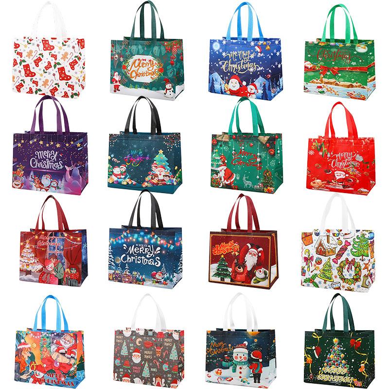 16PCS Christmas Gift Bags With Assorted Patterns. Reusable Non - Woven, Handle - Equipped. Ideal For New Year & Christmas Decor, Perfect For Holiday Gifting.Box Packs heavy-duty storage tote foldable shopping tote Water-Resistant market trip 16PCS Christmas Gift Bags With Assorted Patterns. Reusable Non - Woven, Handle - Equipped. Ideal For New Year & Christmas Decor, Perfect For Holiday Gifting.Box Packs heavy-duty storage tote foldable shopping tote Water-Resistant market trip
