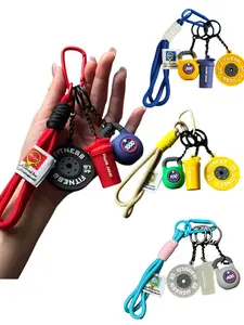 Fitness-Style Sports Pendant, Mini Water Bottle Dumbbell, Barbell Plate Set, Minimalist Style Suitable For Everyday Outfits, Can Be Used As A Bag Charm/Keychain, A Personalized Decorative Item For Fitness Enthusiasts In Commuting Or Workout Settings.