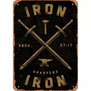 Aluminum Vintage Retro Wall Art Sign 8x12 Inches for Garage Bar Man Cave Sharpens Iron Aluminum Decor Rustic Home Vintage Garage Signs