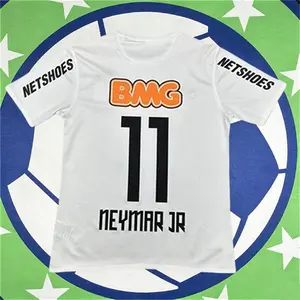 2012 2013 Home White Retro No.11 Neymar Short Sleeve Soccer Jersey