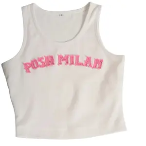 Posh Tank (pink) Cotton Cropped Breathable