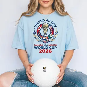 World Cup 2026 Soccer T-Shirt – USA Canada Mexico Football Fan Tee, Vintage Soccer Graphic Shirt, International Football Streetwear Unisex Gift, Unisex Sports Fan Gift