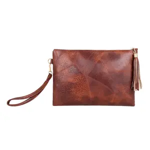 Vintage Textured Clutch  For Women Elegant Ruched Design Underarm Shoulder  Fashion Fringe Decor Handbag Premium Soft Touch Versatile Purse For Dating Party Shopping And Daily Casual Outfits bag