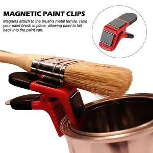 Magnetic Paint Brush Holder/can Opener/woodworking/painting/building/DIY Tool Accessories, Strong Magnetic Universal Clamp Dual-Sided Plastic Magnet, Paintbrush
