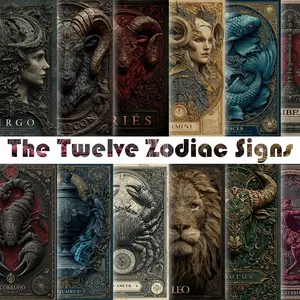 Exclusive New Arrival! Large 2D Tarot Style Zodiac Diamond Painting Craft Kit, High-Quality Acrylic Round Diamonds, Perfect Gift for All