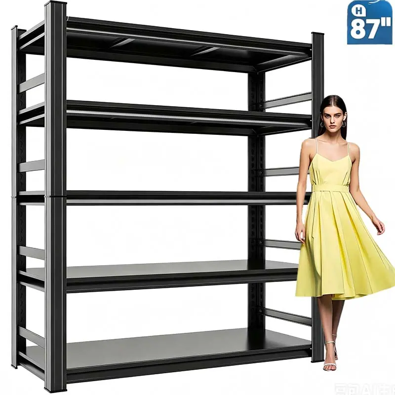 5-Tier Heavy Duty Garage Shelving Unit, 3000 LBS Capacity Metal Storage Rack 87" H x 48" W x 24" D, Adjustable Steel Shelves for Garage, Warehouse, Basement, Pantry, Workshop.1 Pack