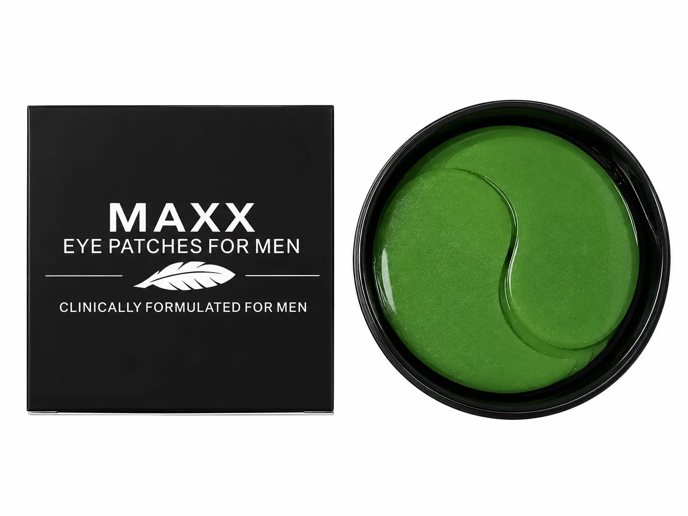 Maxx Male Eye Patches for Adult Men, Peptides & Collagen Infused Moisturizer to Hydrate & Target Anti-Age Concerns
