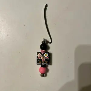 Whimsical Floral "Probably Reading Smut" Beaded Bookmark