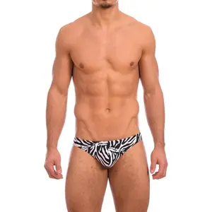 Mens Solid Color Thong Swimsuit