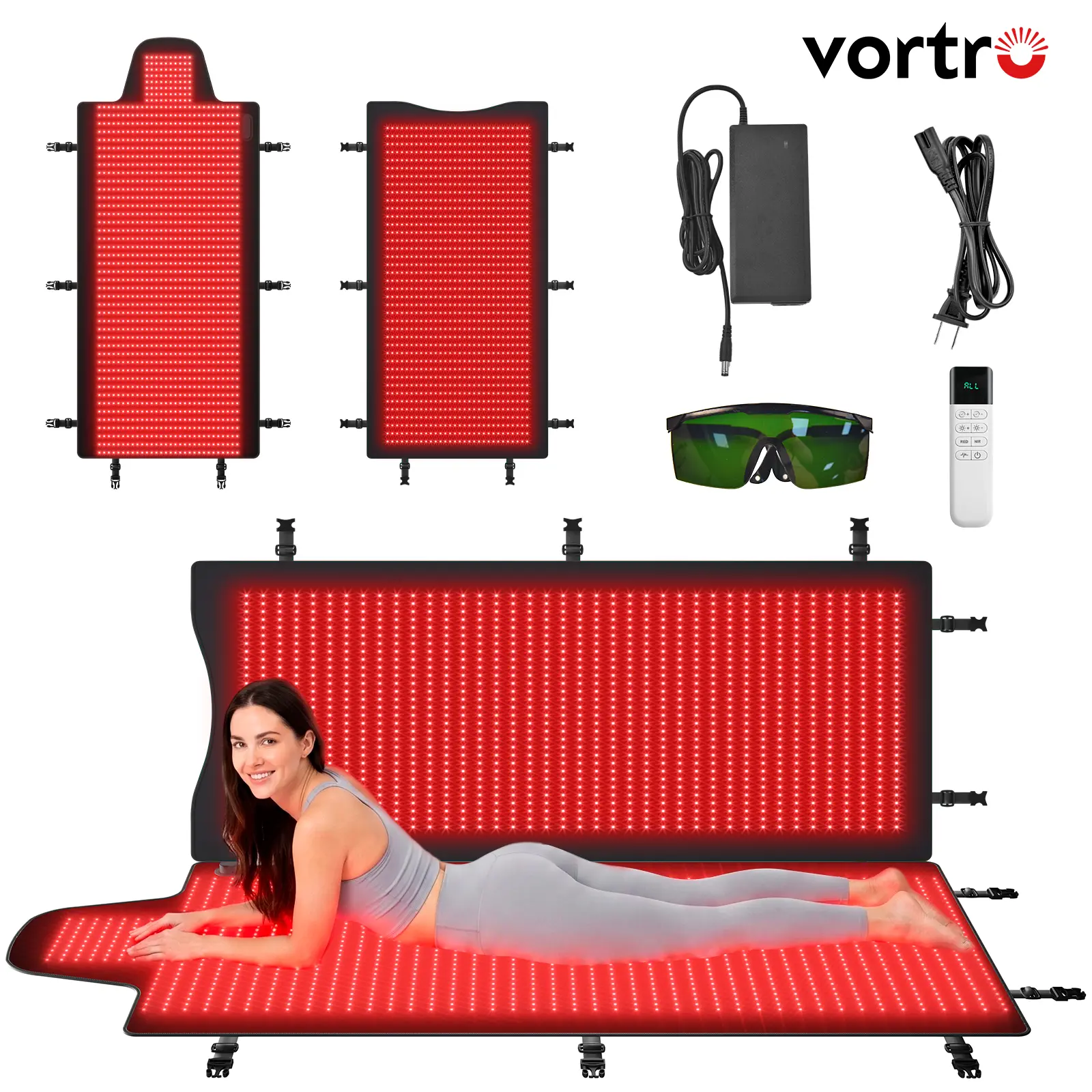 Red Light Therapy Mat for Body Irradiance of 80 mW/cm², Infrared Light Therapy Blanket with 660nm & 850nm Dual Wavelengths, 1370 LEDs Infrared Light Therapy for Full Body Pain Relief, Improved Sleep