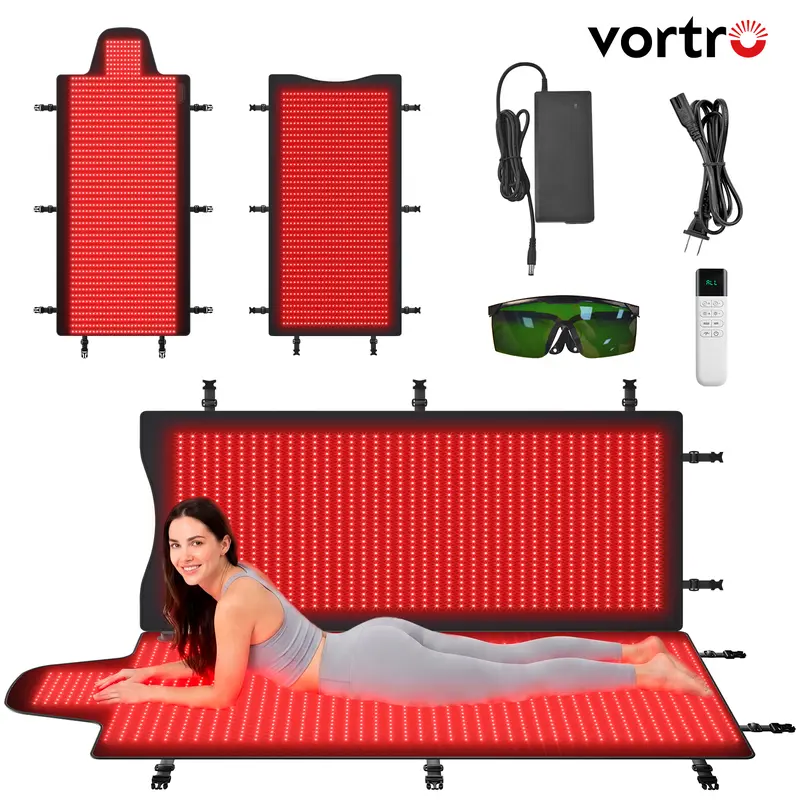 Red Light Therapy Mat for Body Irradiance of 80 mW/cm², Infrared Light Therapy Blanket with 660nm & 850nm Dual Wavelengths, 1370 LEDs Infrared Light Therapy for Full Body Pain Relief, Improved Sleep