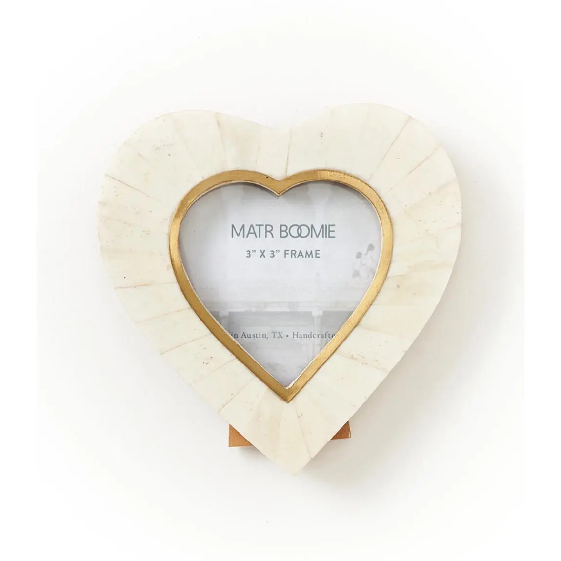 Heart 3x3 Cream Picture Frame - Handmade