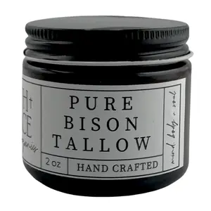 Pure Bison Tallow, grass-fed, Nourishing Organic All Purpose Moisturizer Versatile Moisturizing