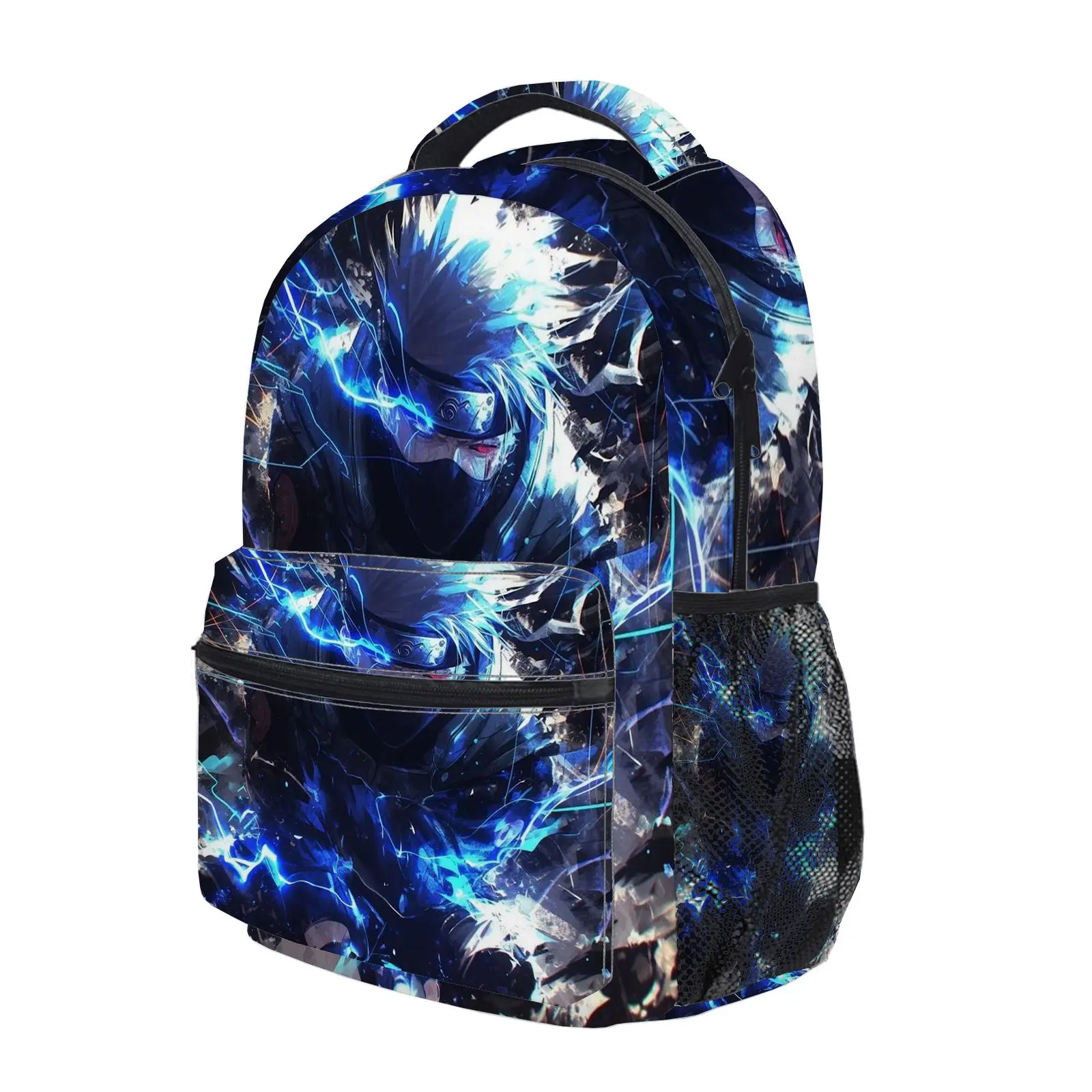 Kakashi Y2K Fashion School Backpack for Teen Girls, Cute Cartoon Aesthetic Student Bookbag with Padded Shoulder Straps, Large Capacity Casual Daypack and Travel Bag for Kids L-75