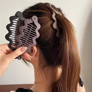 BIGWIG Large Matte Banana Hair Clips for Women’s Thick Heavy Hair - Fashion Plastic Daily Accessories with Strong Hold, Volumizing Ponytail Bun, Clean Look Hairstyles, Banana Hair Clip summerwins