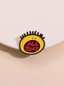 Cartoon Letter Pattern Brooch Clip, Cute Geometric Design Brooch, Fashion Accessories for Women & Men, Trendy All-match & Exquisite Brooch for Birthday Gift