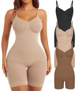 Shapewear Bodysuit for Women Tummy Control - Butt Lifting Fajas Full Body Shaper Seamless Thigh Slimmer Shorts