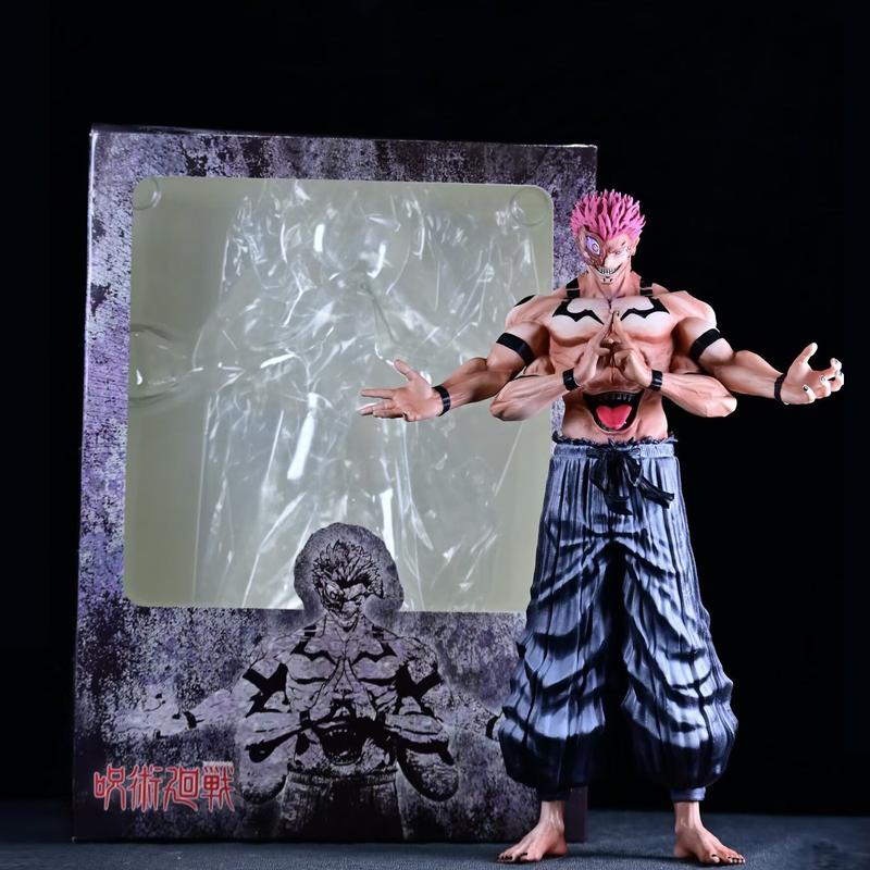 Jujutsu Kaisen Curse King Ryomen Sukuna Figure Model, Figurine, Desktop Statue Decoration Ornament, Boxed Collectible Trendy Doll, Cool Anime Toy, 12.2 Inches, Ideal for Birthday Gifts and Holiday Presents