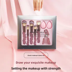 JOS 8pcs High-End Luxurious Ultra Shiny-Shiny Diamond Multifunctional MakeupBrush Set,Beauty,Christmas Gift Set,Makeup Gift,BeautyTool Kit With Bling Handles For Face & ldeal Gift ForWomen,coming-of-age ceremony,beginner