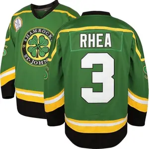 Ross The Boss #3 Rhea Hockey Jersey St John's Shamrocks Ice Hockey Shirts with EMHL Patch, Goon-Inspired Throwback, Stitched Letters,Christmas gifts UglySweater