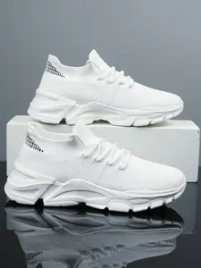 Men's Fashion Casual Athletic Sneakers, Mesh Casual Sneakers, Breathable Eva Thick Sole, Comfortable Lightweight Multifunctional, Ideal for Daily Leisure, Mesh Fabric Sneakers, Sneaker Shoe