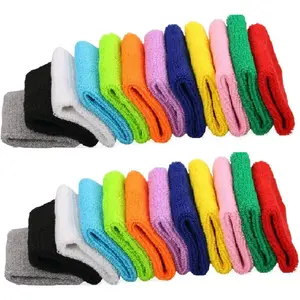 12 Pairs (24 PCS) Colorful  Wristbands  Sweatband Wristbands Wrist Sweatbands Wrist  Bands for for Men and Women, Good for Tennis, Basketball, Running, Gym, Working Out