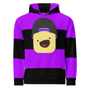 KuttyPlayz Striped Avatar Hoodie (Middle Face)