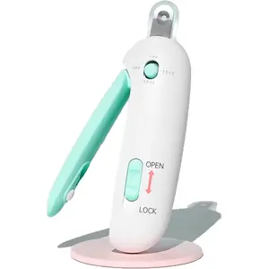 Cat Nail Clipper Trimmer with Clipping Debris Storage, Adjustable Sizes, Hidden Nail File, Round Hole Blade for Injury-Free Grooming Tool for Pets
