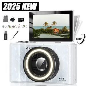 Digital Camera for Photography with Fill Light, 4K Vlogging Camera, 16X Digital Zoom Compact Cameras, 48MP Vlogging Camera with 32GB Card, Point and Shoot Digital Cameras