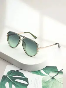 Ladies Gradient Ombre Aviator Sunglasses, Fashion Tinted Lens Vintage Metal Frame Shades, Premium Trendy Casual Eyewear, Comfortable Portable Fashion Frames, Ideal for Everyday Outdoor Activities Driving Dating Party Summer Vacation Streetwear Look outdoo