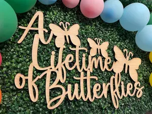 A lifetime of butterflies bridal shower, wedding sign, Baby Shower Backdrop Sign, Butterfly Theme Baby Shower