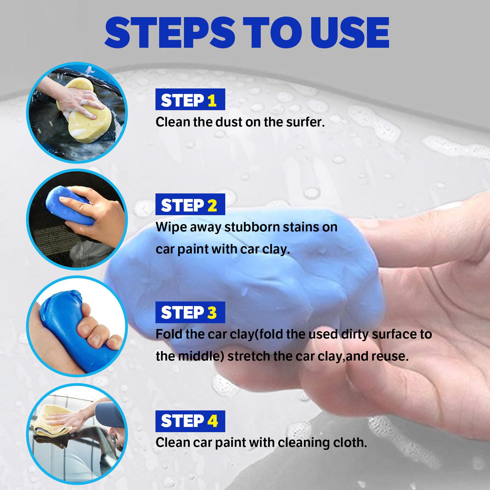 XPERTCHEMY Blue Car Clay Bar 2 Pack 200g(2x100g), Auto Detailing Premium Grade No Scratch Magic Clay Bars Cleaner Kit with Washing and Adsorption Capacity for Car Auto SUV, RV, Truck