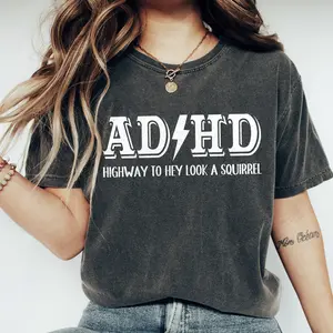 ADHD shirt highway to Hey look a squirrel adhd sweatshirt funny neurodivergent shirt Montal Health Shirt UNISEX