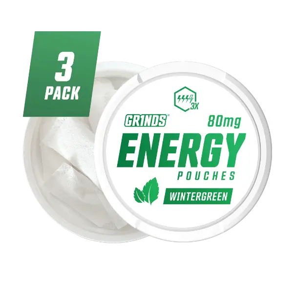 Grinds Energy Pouches - Wintergreen (Pack of 3) Grinds Energy Pouches - Wintergreen (Pack of 3)