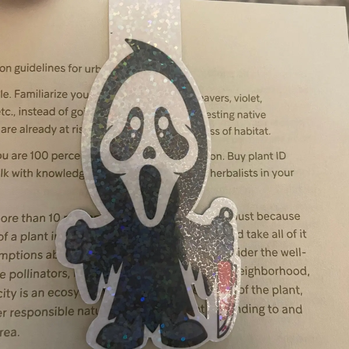 Scream magnetic bookmark