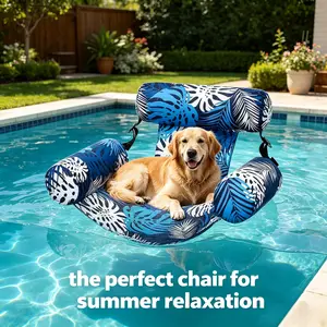 2 Packs Collapsible Storage Inflatable Pool Floating Chair Lightweight Portable Water Lounge for Water Park Swimming Training Beginner Friendly & Easy to Inflate