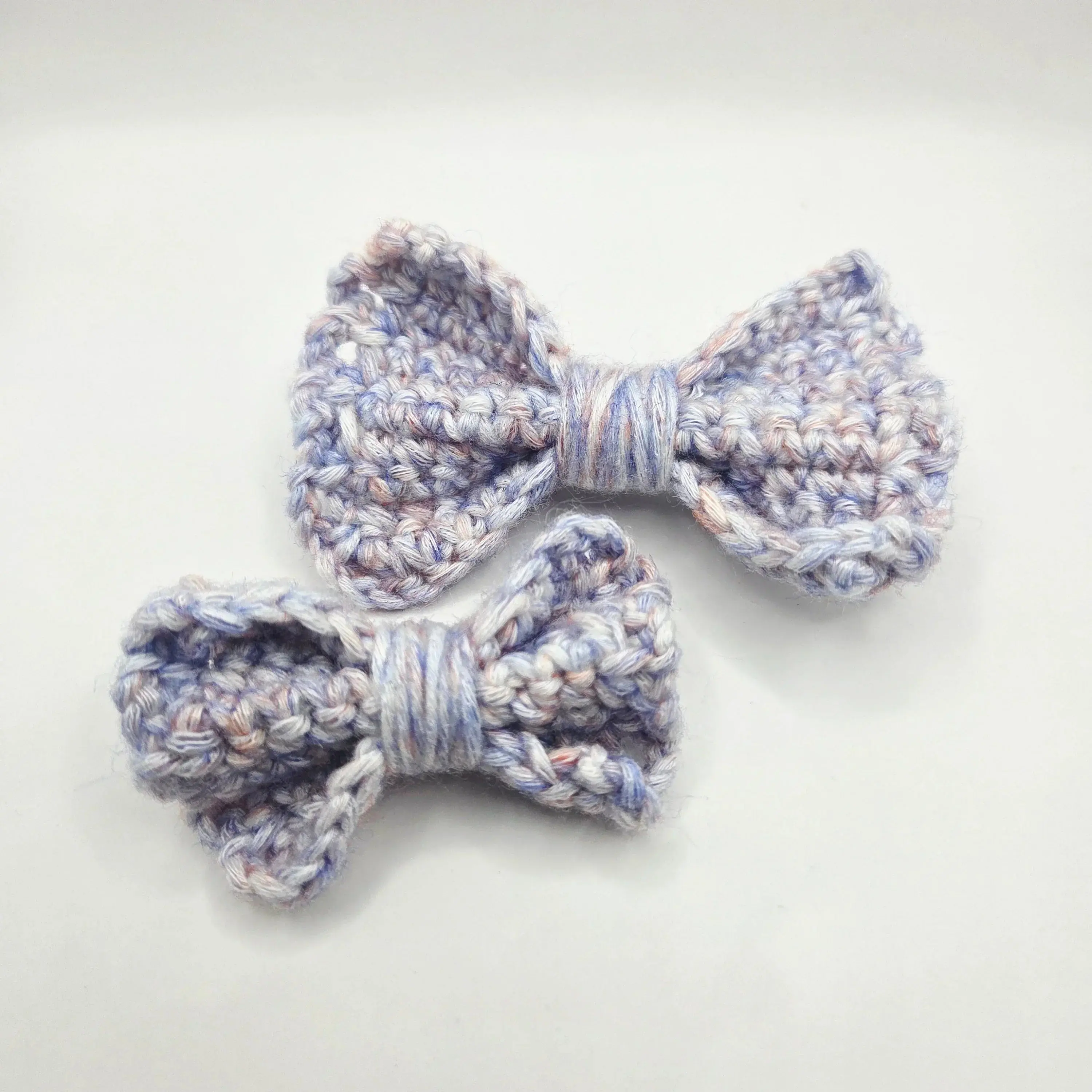 Crochet Bow Barrette Set