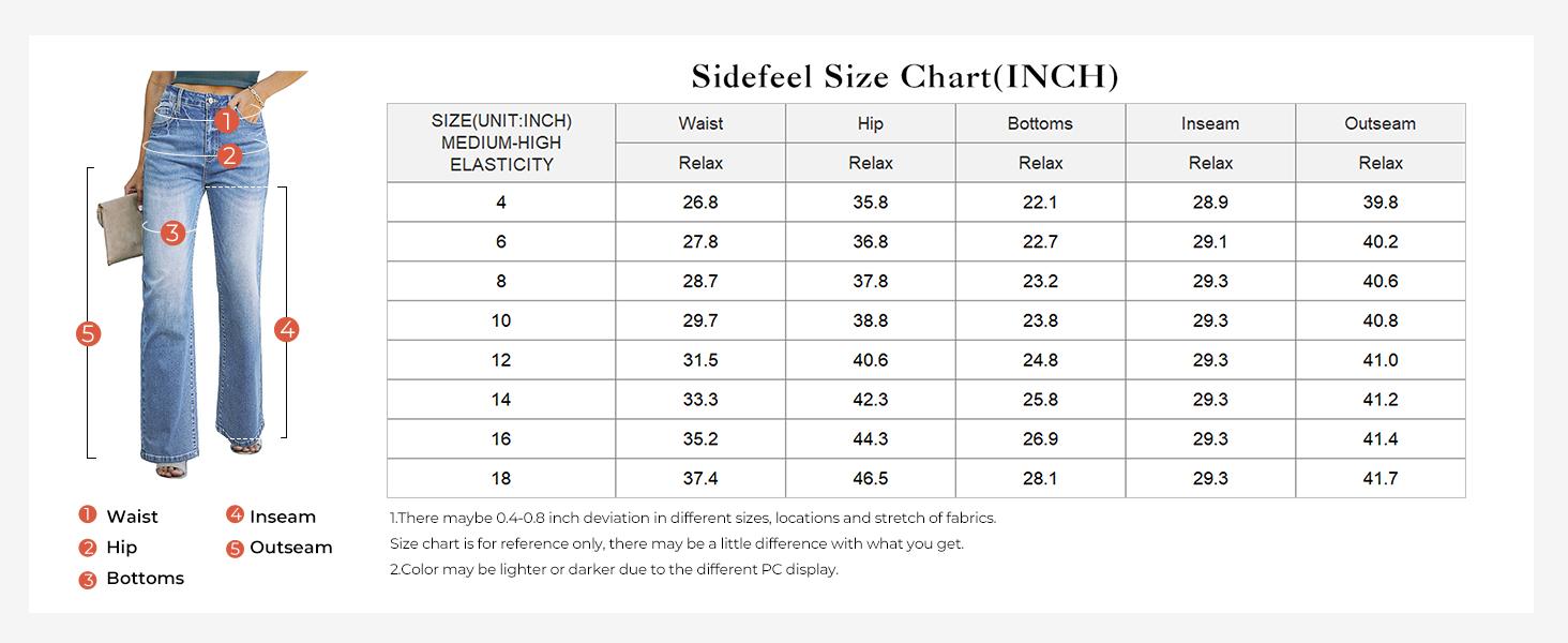 Sidefeel Women's Wide Leg Jeans Casual High Waisted Straight Zimbaplatinum Denim Pants with Pockets