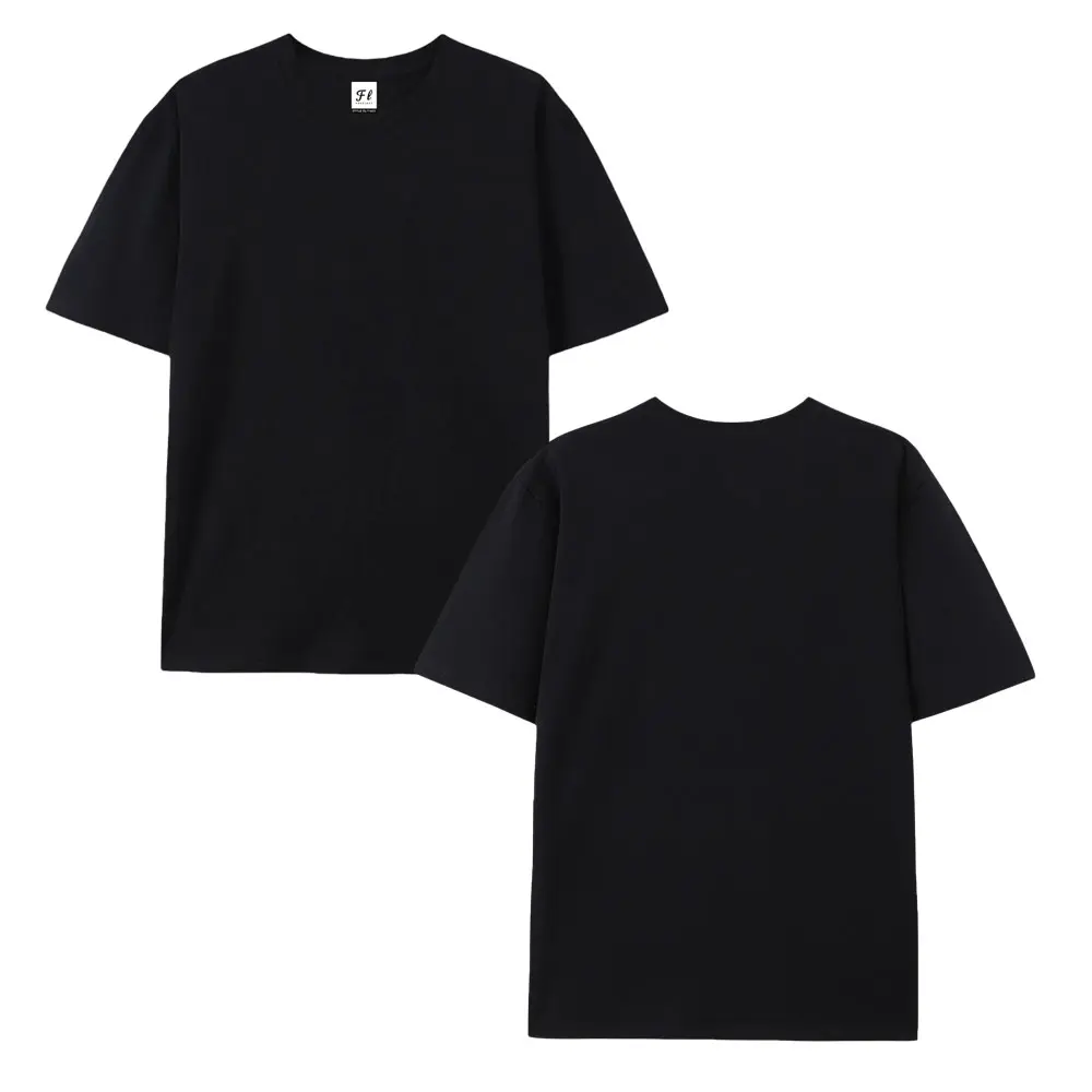 Men's Vintage Cotton Fabric Round Neck T-Shirt - Unisex Relaxed Fit Plain Short-Sleeve Heavyweight Casual Retro Streetwear Top
