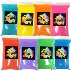 Holi ed  - 1 lb of Each  - , Red, Orange, Yellow, Green, Teal, Blue,  - for Fun Runs, Toss, Rangoli,  War, Party & Festivals - Total Pack of 8 Pounds