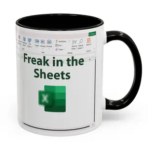 Spreadsheet Ex-cel Mug, Freak In The Sheets Accent Mug, Novelty Office Gifts, Gift for Coworkers Work Besties, Coffee Cup Friends, Idea Gift Father's Day 2025