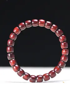 Blood Sandalwood Bead Bracelet 7mm, Jujube Buddha Heart Pendant, Buddhist Prayer Beads Jewelry, Simple DIY Handmade Accessories Wholesale