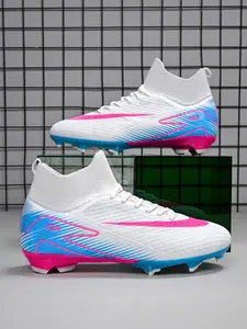 High-Quality Unisex Football Shoes, Durable Sports Cleats, All-Season Wear, Ag Nails, Suitable for Adults, Students, Teens, High Top Fg Boots, Soccer Shoes